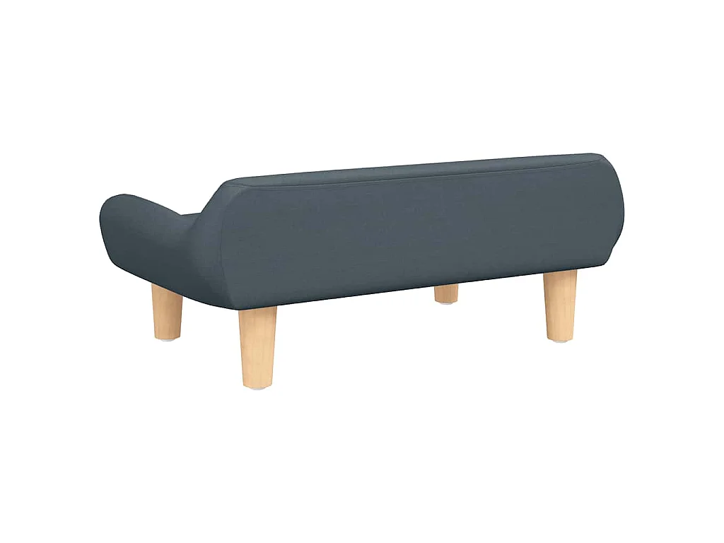 Lit pour chien gris foncé 70x40x24 cm tissu