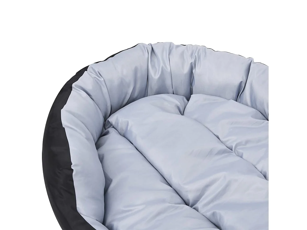 Coussin réversible lavable pour chien Gris et noir 110x80x23 cm