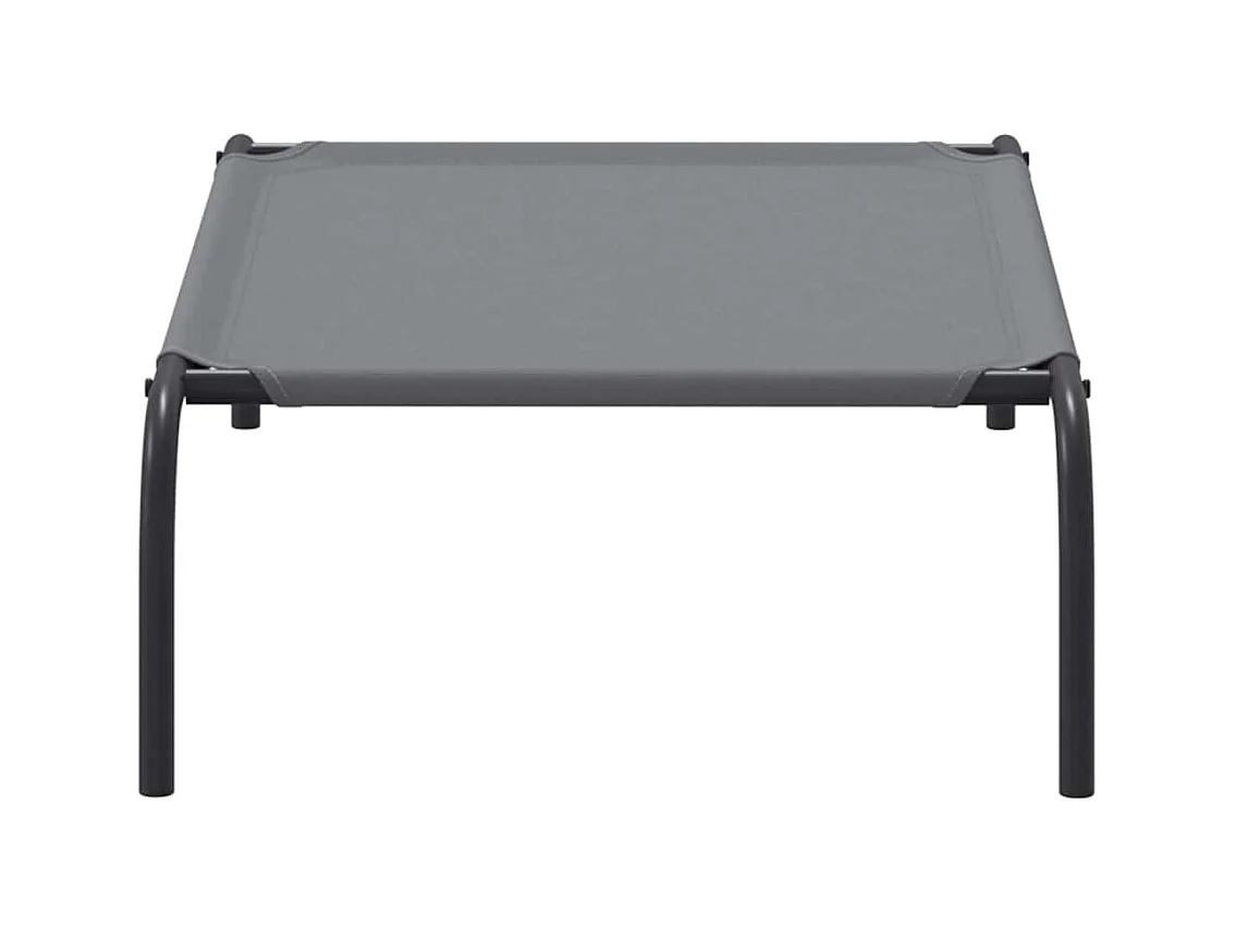 Lit surélevé pour chien gris 90x50x20 cm tissu oxford et acier