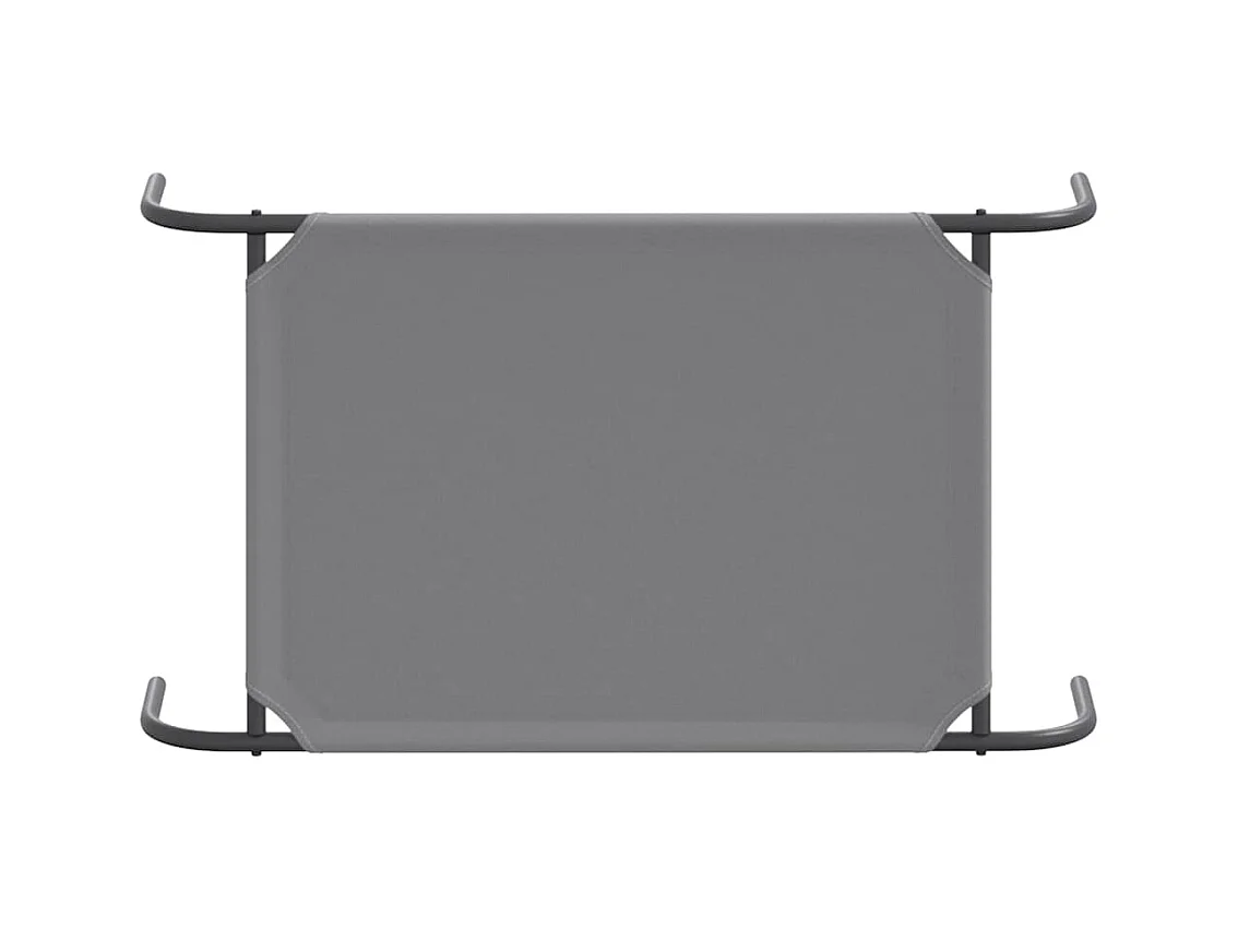 Lit surélevé pour chien gris 90x50x20 cm tissu oxford et acier