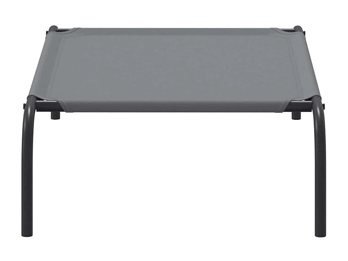 Lit surélevé pour chien gris 90x50x20 cm tissu oxford et acier