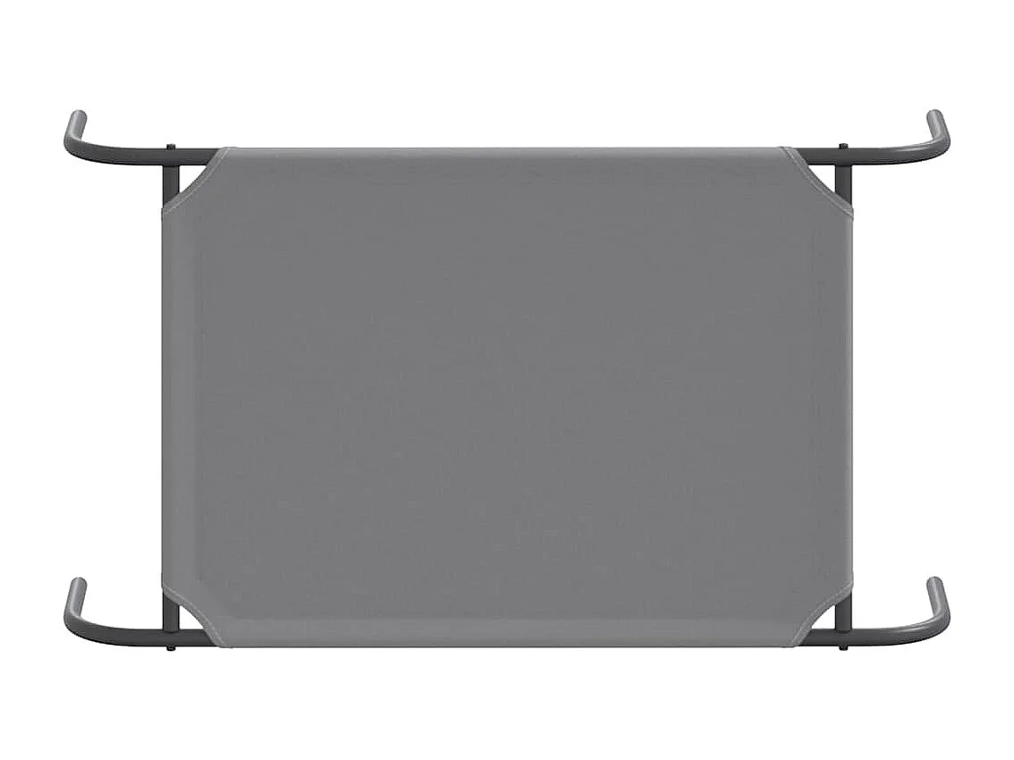Lit surélevé pour chien gris 90x50x20 cm tissu oxford et acier