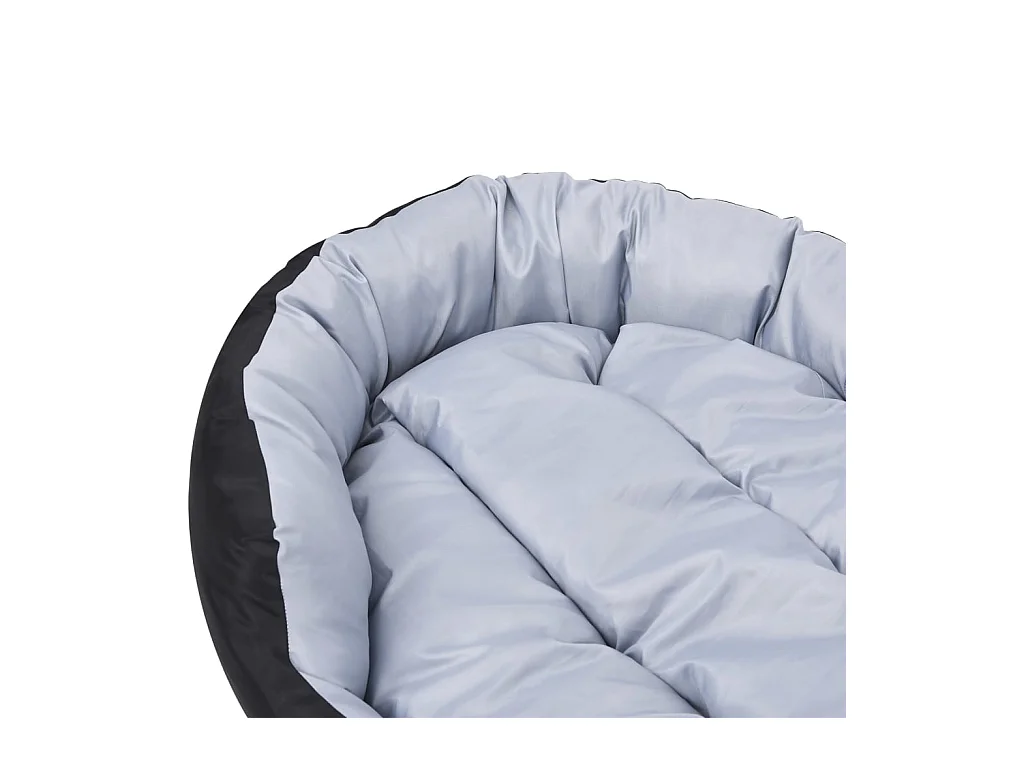 Cojín para perro reversible y lavable gris y negro 150x120x25 cm