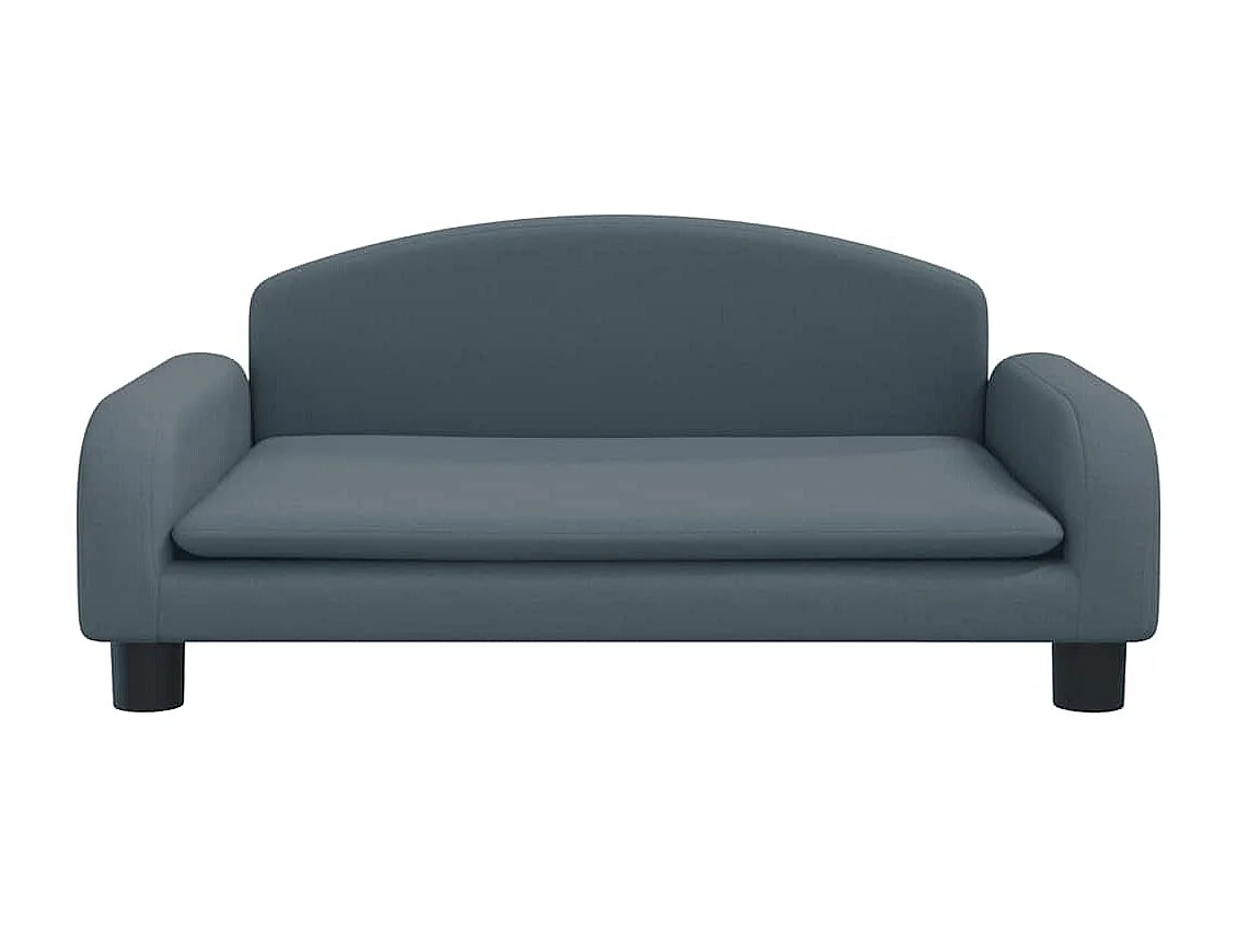 Lit pour chien gris foncé 70x45x30 cm tissu