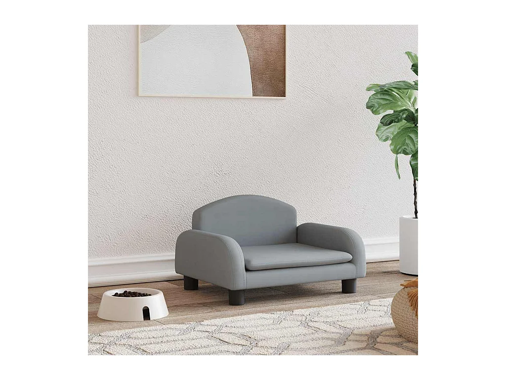 Cama para perros de tela gris claro 50x40x30 cm