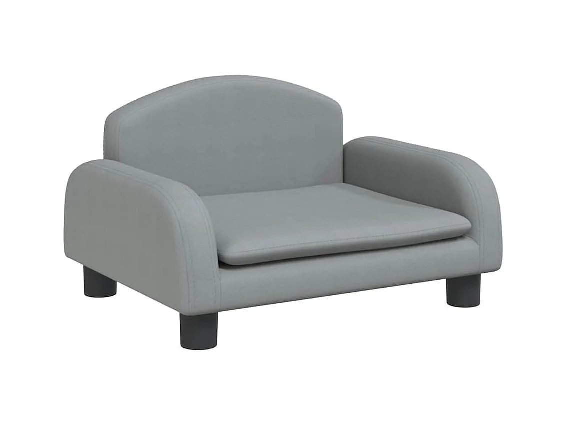 Cama para perros de tela gris claro 50x40x30 cm