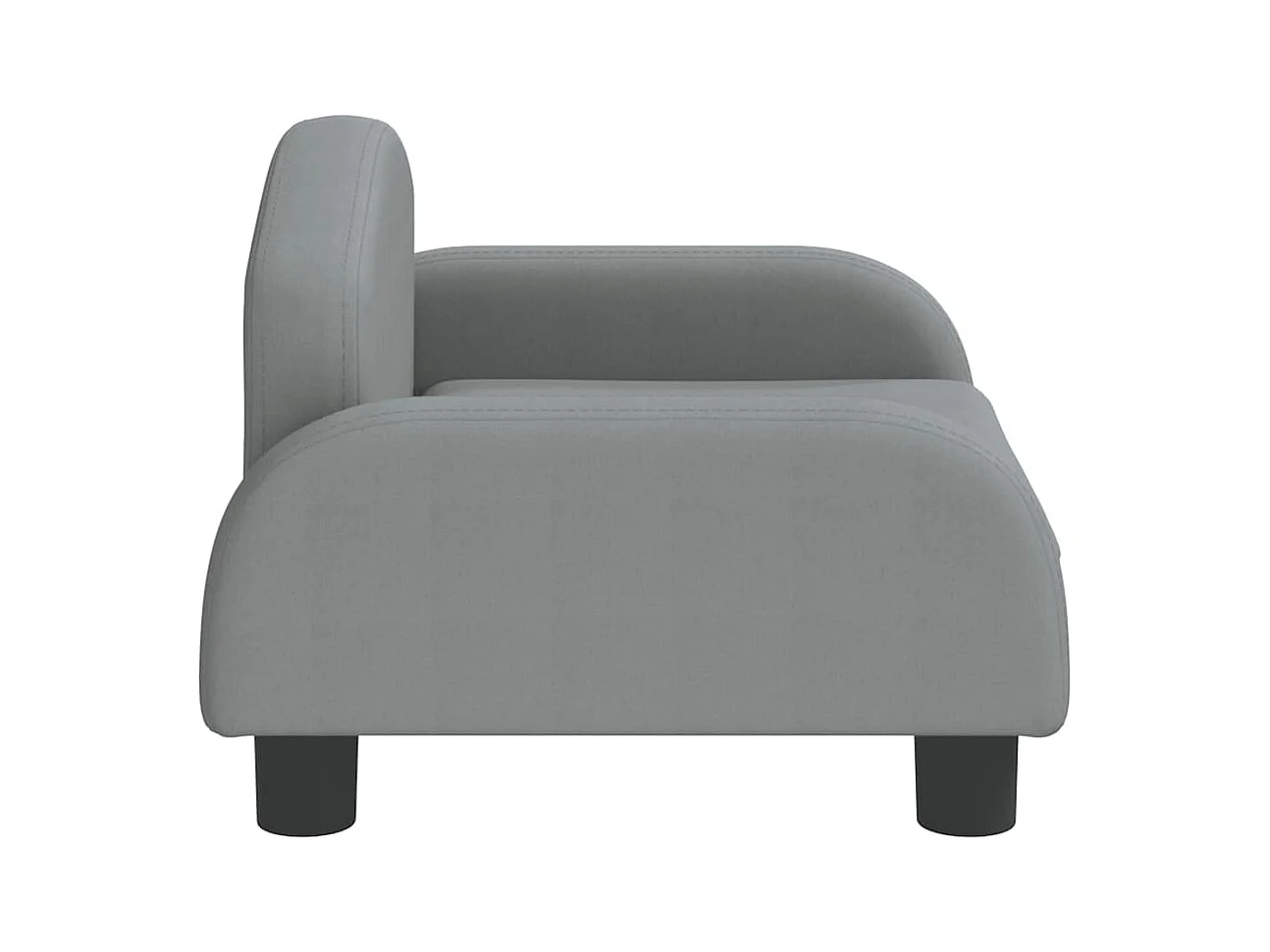 Cama para perros de tela gris claro 50x40x30 cm