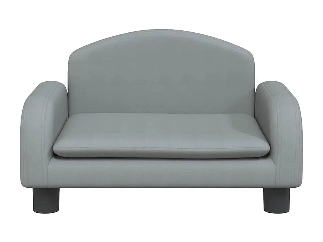 Lit pour chien gris clair 50x40x30 cm tissu