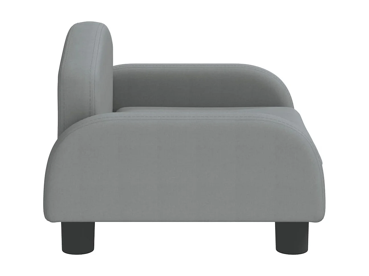 Lit pour chien gris clair 50x40x30 cm tissu