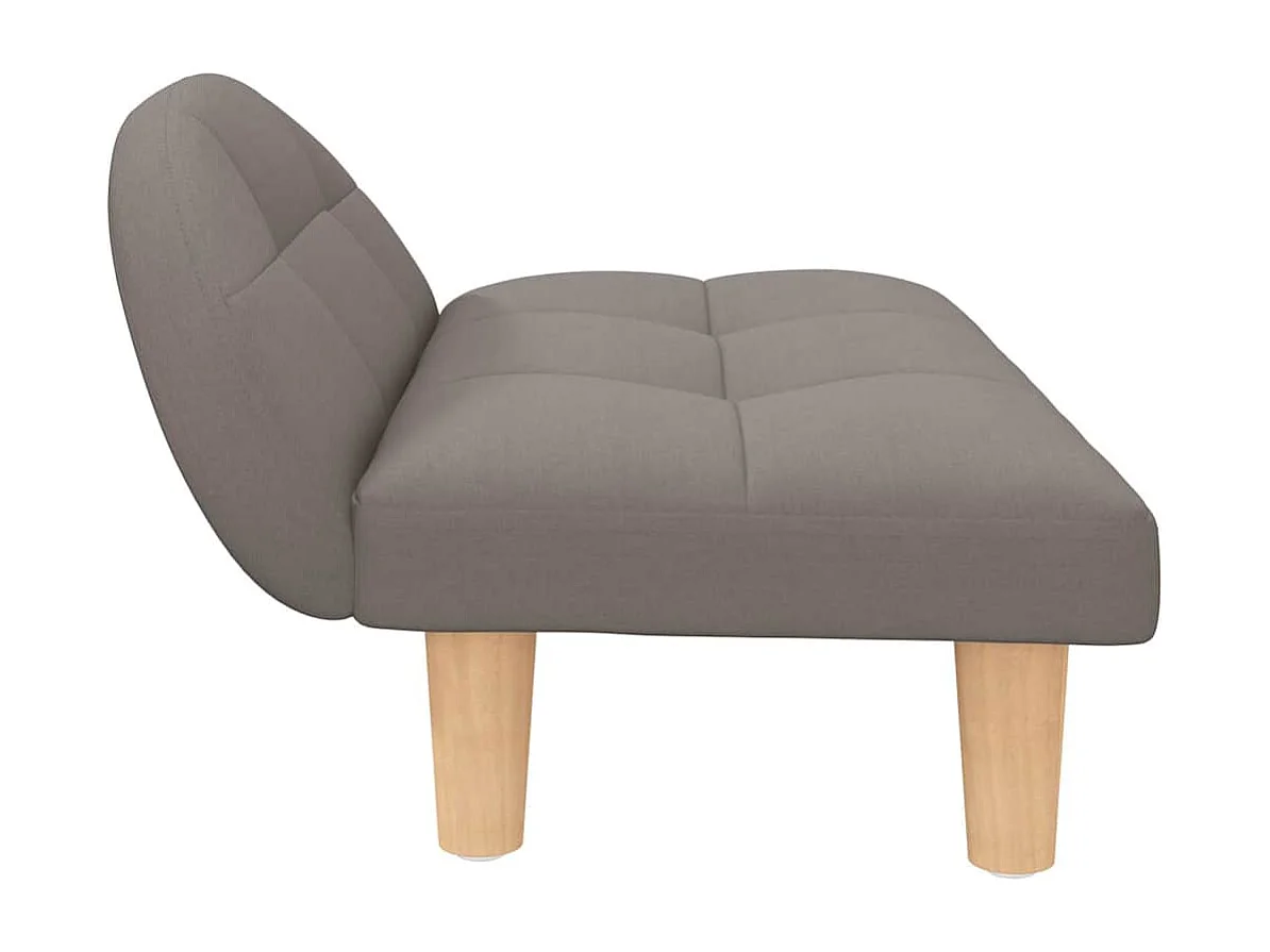 Lit pour chien taupe 70x52x30 cm tissu