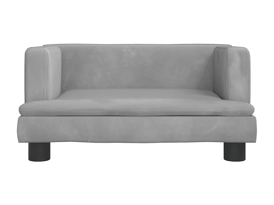 Lit pour chien gris clair 60x40x30 cm velours