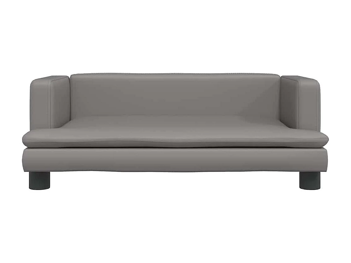 Lit pour chien gris 80x45x30 cm similicuir