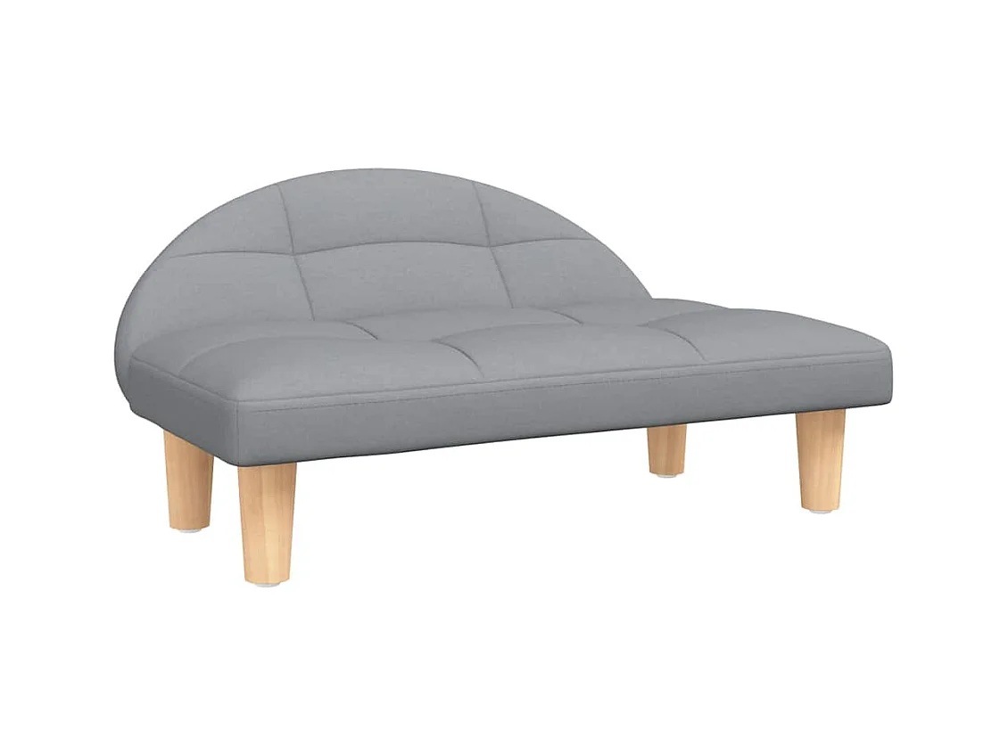 Cama para perros de tela gris claro 70x52x30 cm