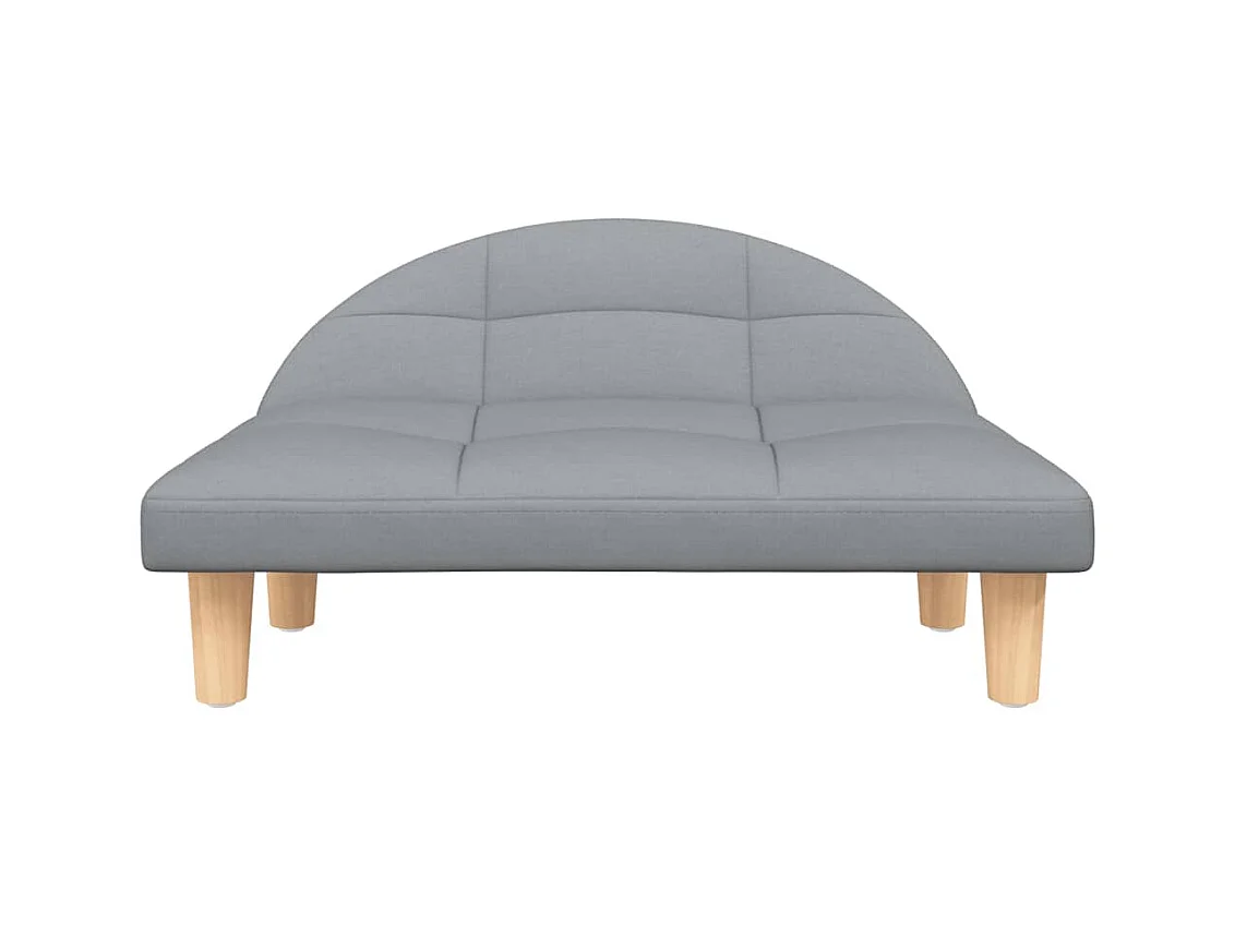 Cama para perros de tela gris claro 70x52x30 cm