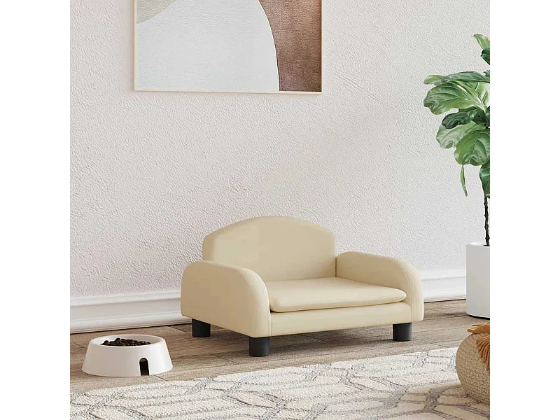 Cama para cães 50x40x30 cm tecido cor creme