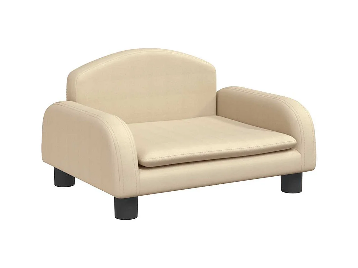 Cama para cães 50x40x30 cm tecido cor creme