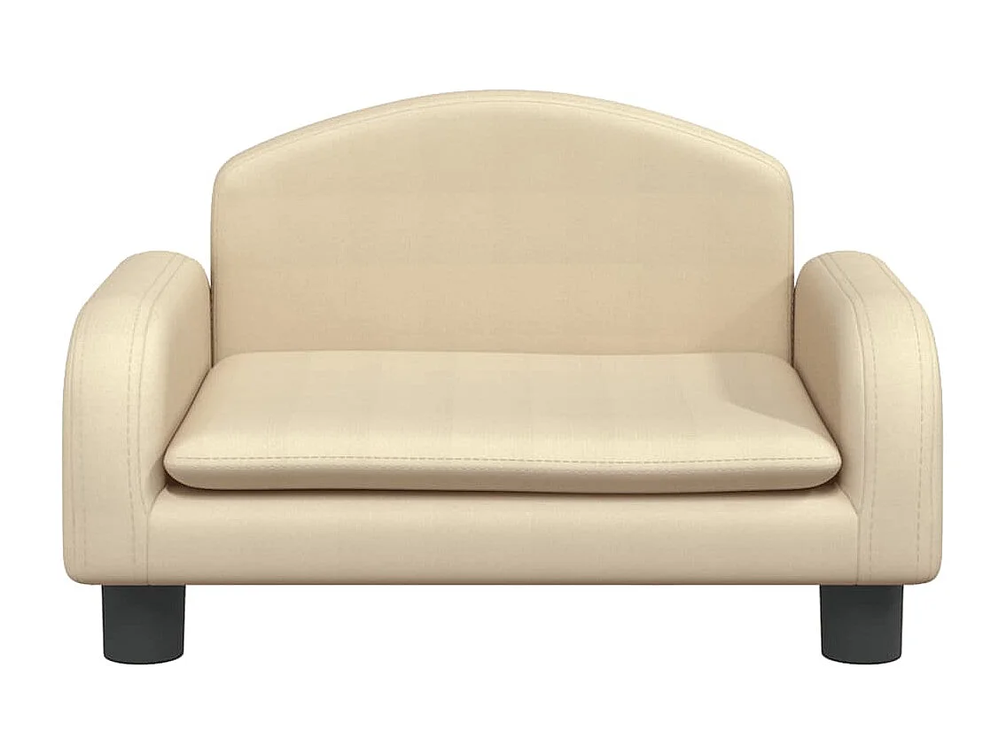 Lit pour chien crème 50x40x30 cm tissu