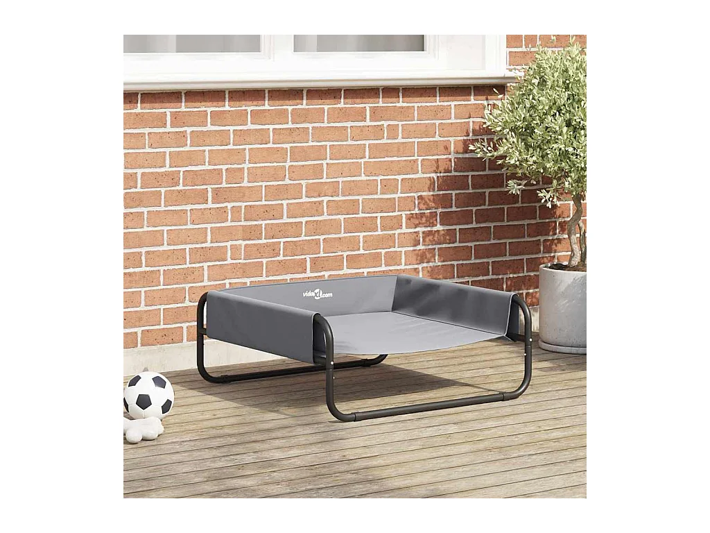 Cama para Cachorro Cinzento-claro ML Tecido Oxford e Aço