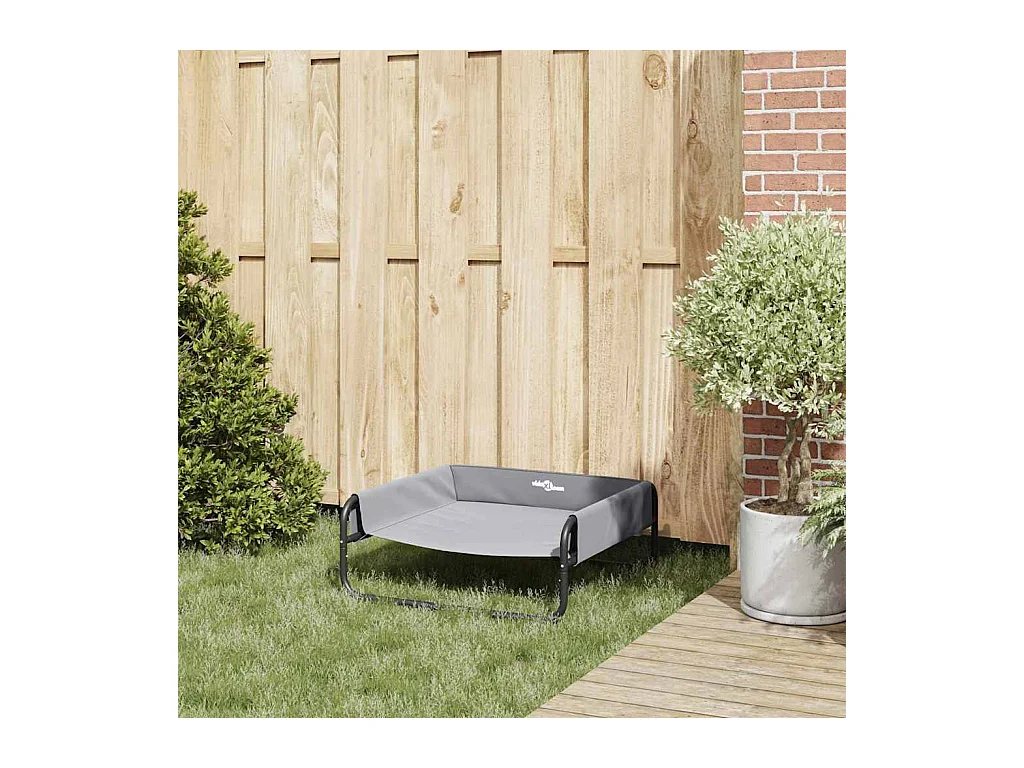 Cama para Cachorro Cinzento-claro ML Tecido Oxford e Aço