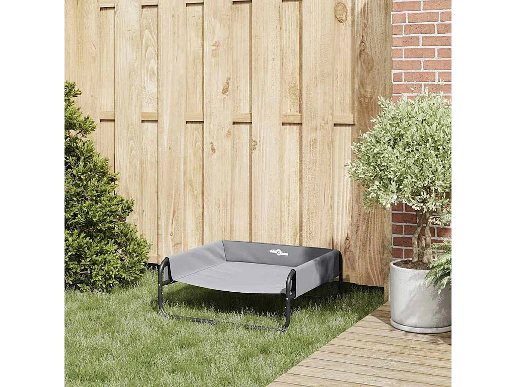 Cama para Cachorro Cinzento-claro ML Tecido Oxford e Aço