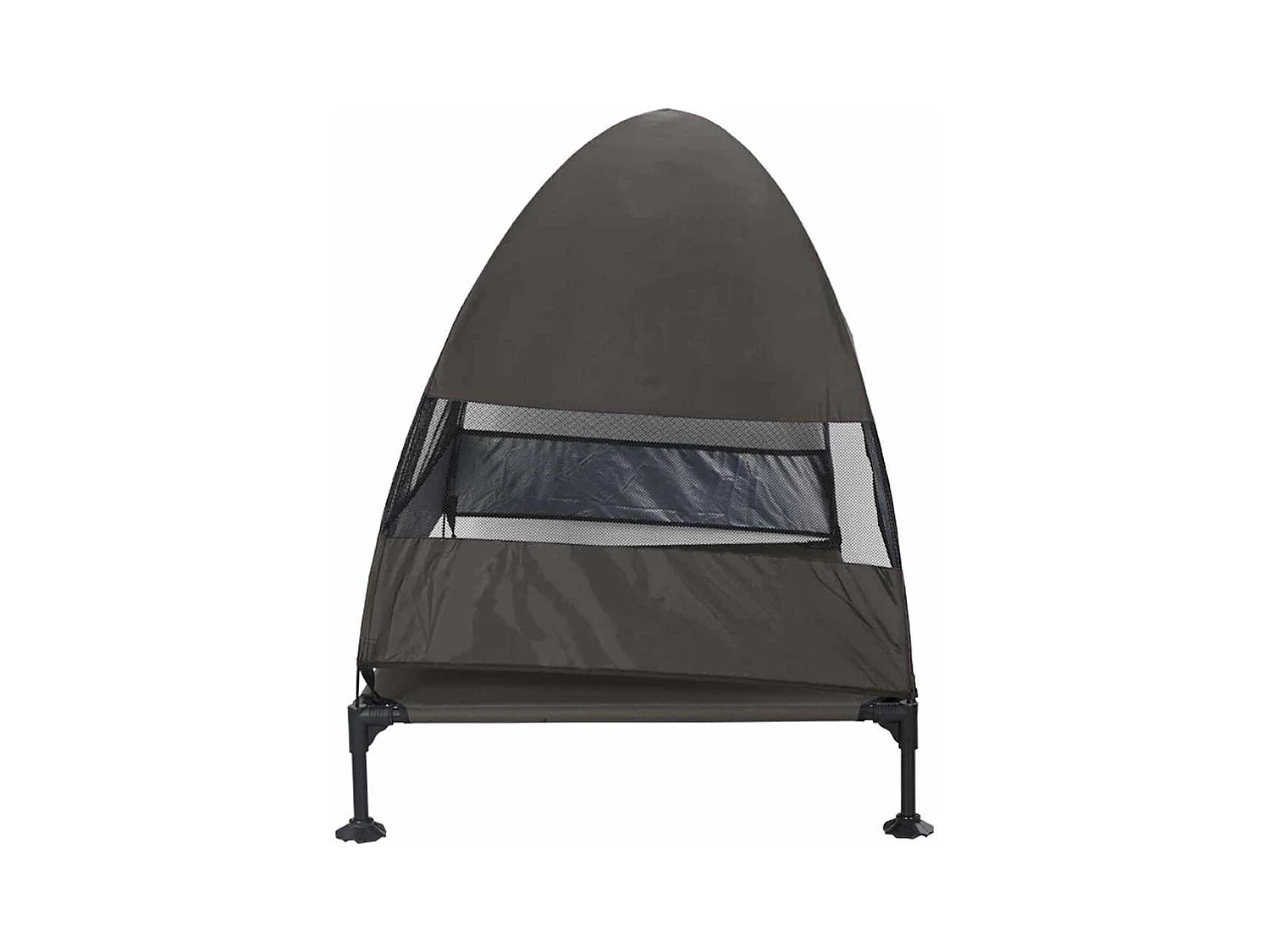 Lit surélevé pour chien Marron 127 x 81 x 108 cm Tissu et acier