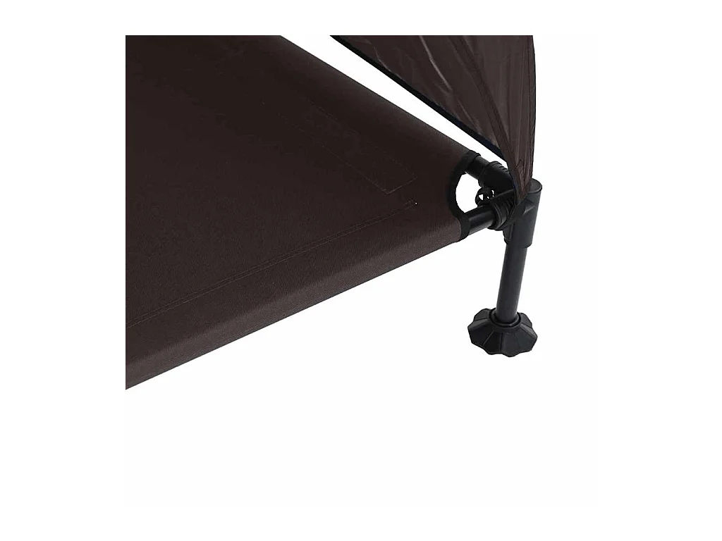 Lit surélevé pour chien Marron 127 x 81 x 108 cm Tissu et acier