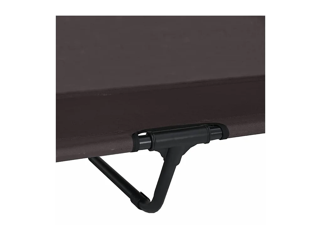 Lit surélevé pour chien Marron 127 x 81 x 108 cm Tissu et acier