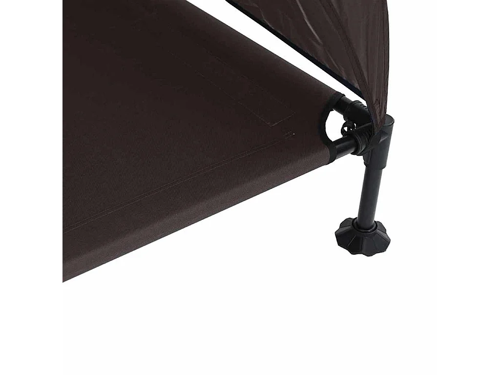 Lit surélevé pour chien Marron 127 x 81 x 108 cm Tissu et acier