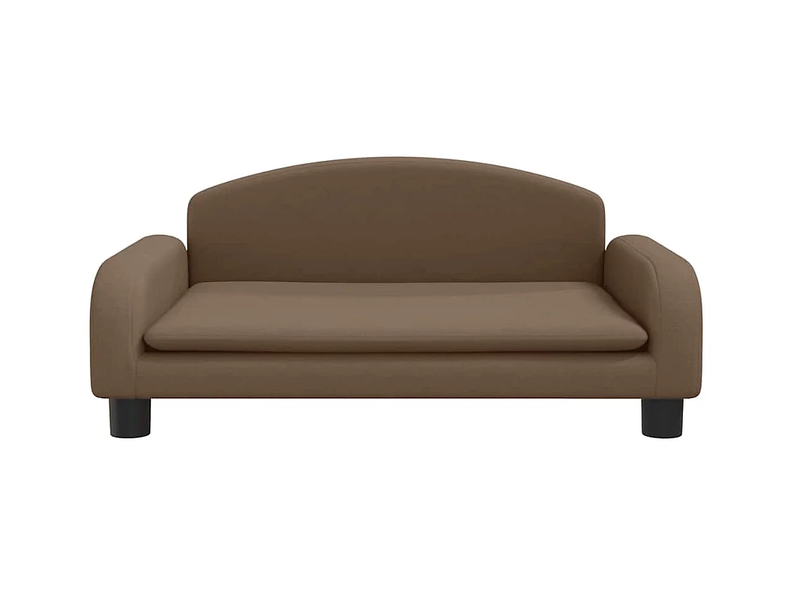 Lit pour chien marron 70x45x30 cm tissu