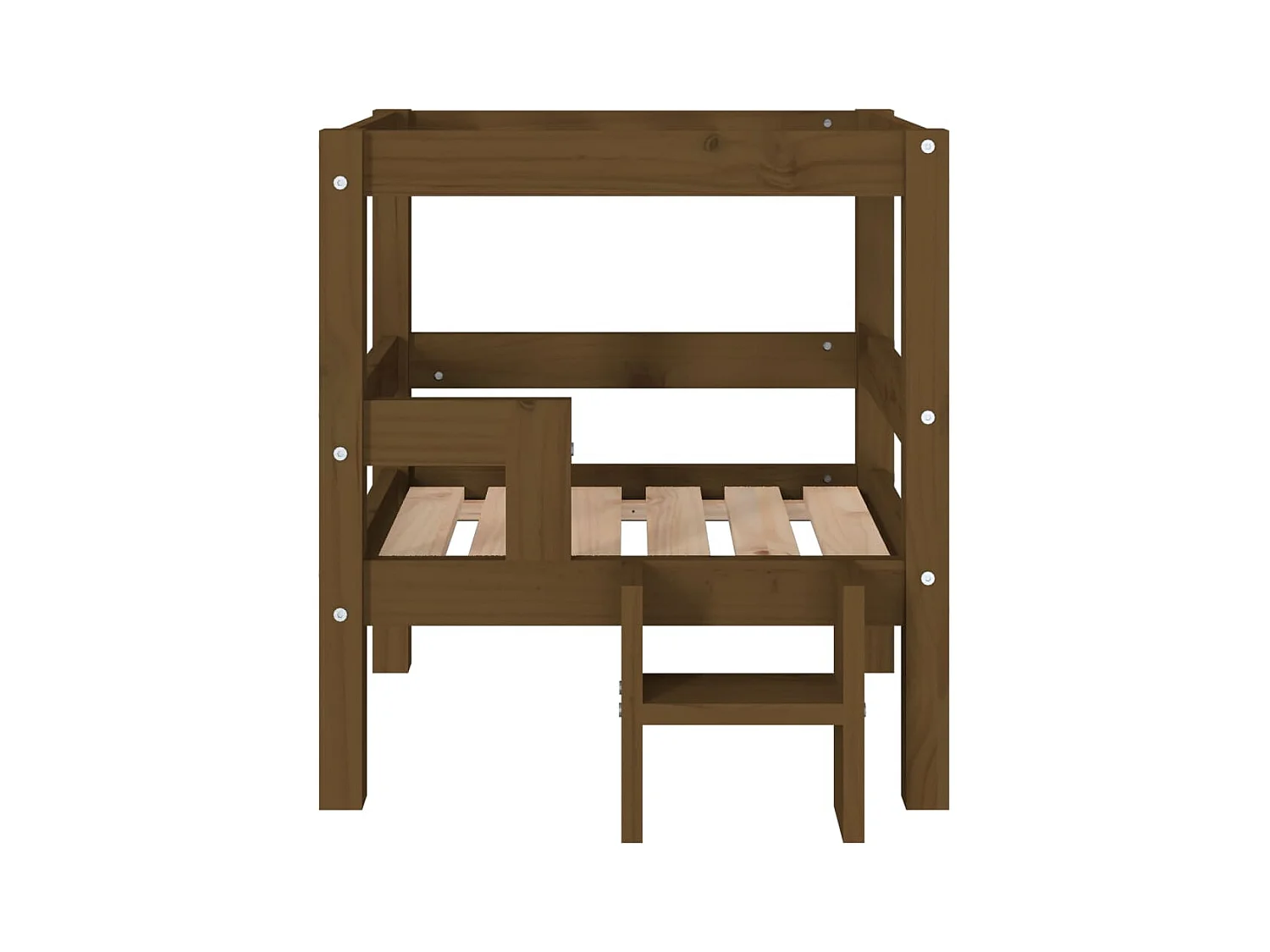 Cama para perros madera maciza pino marrón miel 55,5x53,5x60 cm