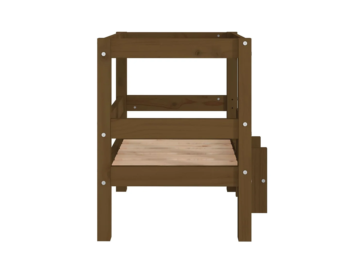 Cama para perros madera maciza pino marrón miel 55,5x53,5x60 cm