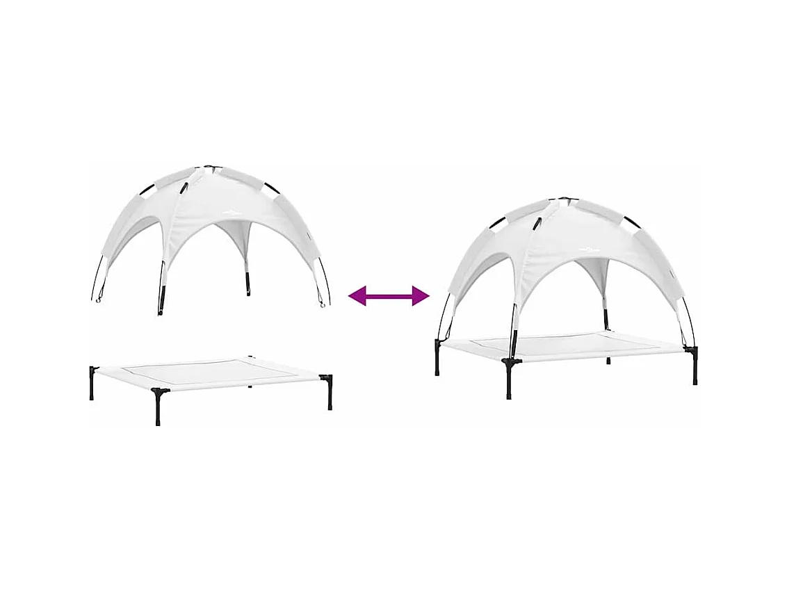 Cama para Cachorro Cinza Prateado xl Aço