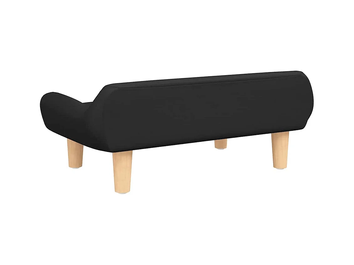 Cama para perros de tela negra 70x40x24 cm