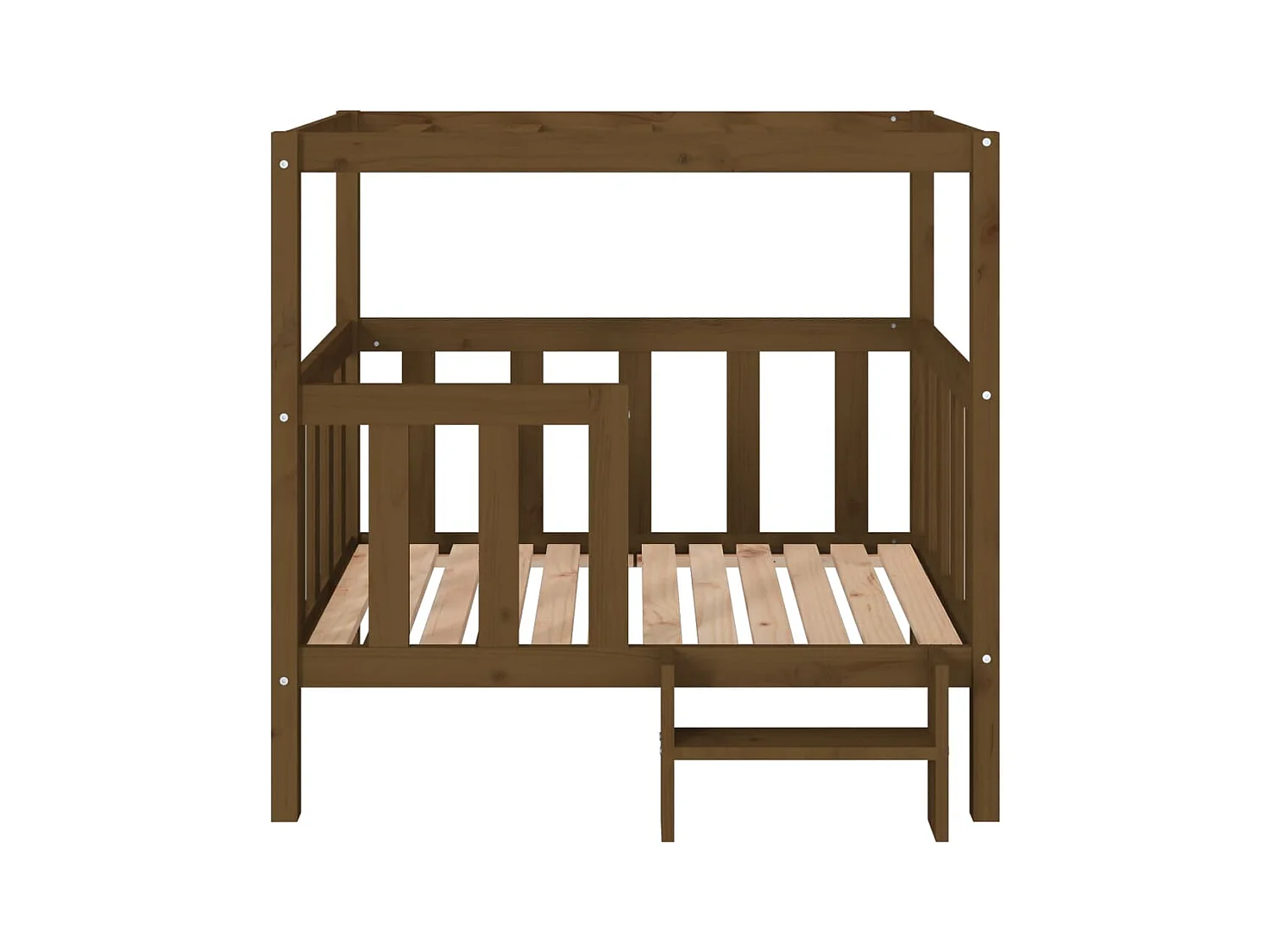 Cama perros madera maciza pino marrón miel 105,5x83,5x100 cm