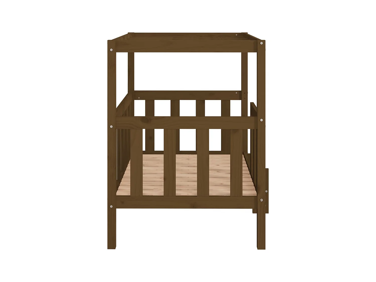 Cama perros madera maciza pino marrón miel 105,5x83,5x100 cm