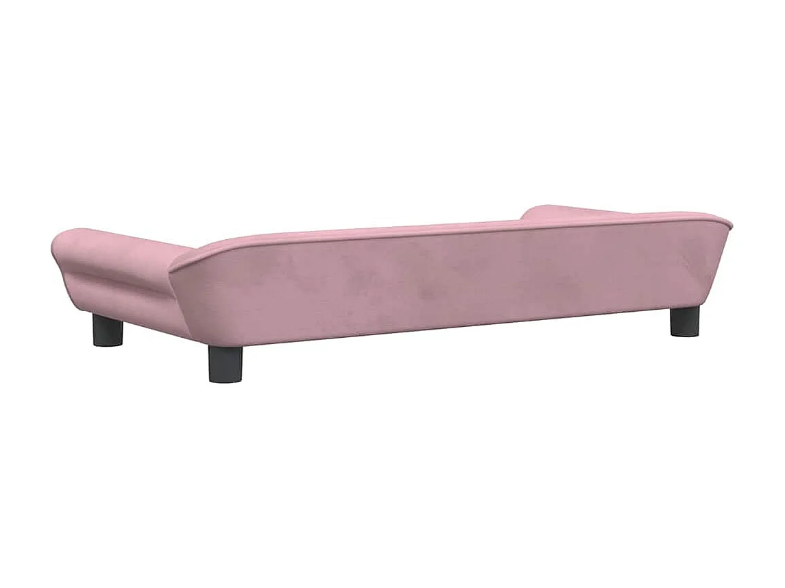 Cama para perros de terciopelo rosa 100x50x21 cm