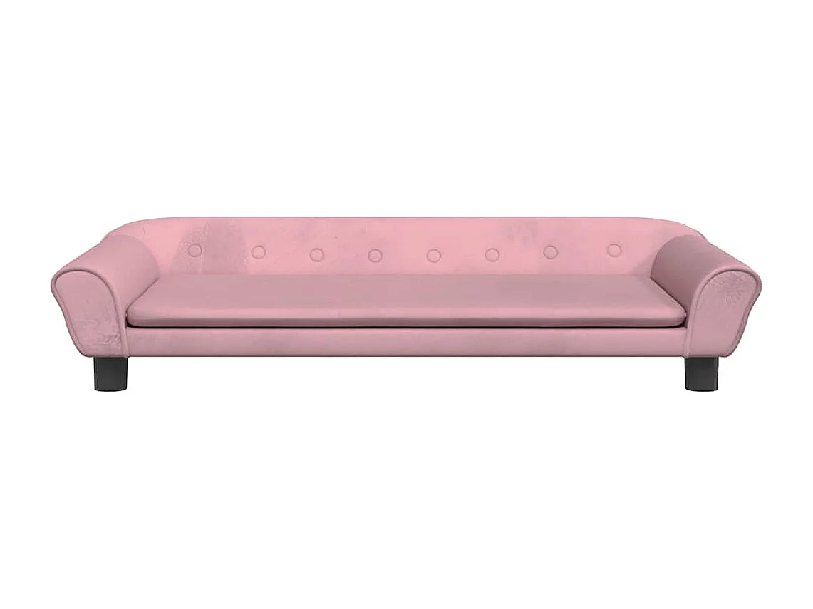 Cama para perros de terciopelo rosa 100x50x21 cm