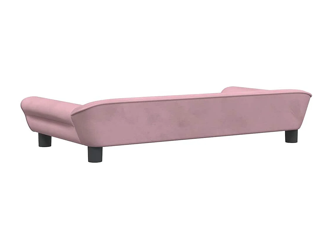 Cama para perros de terciopelo rosa 100x50x21 cm