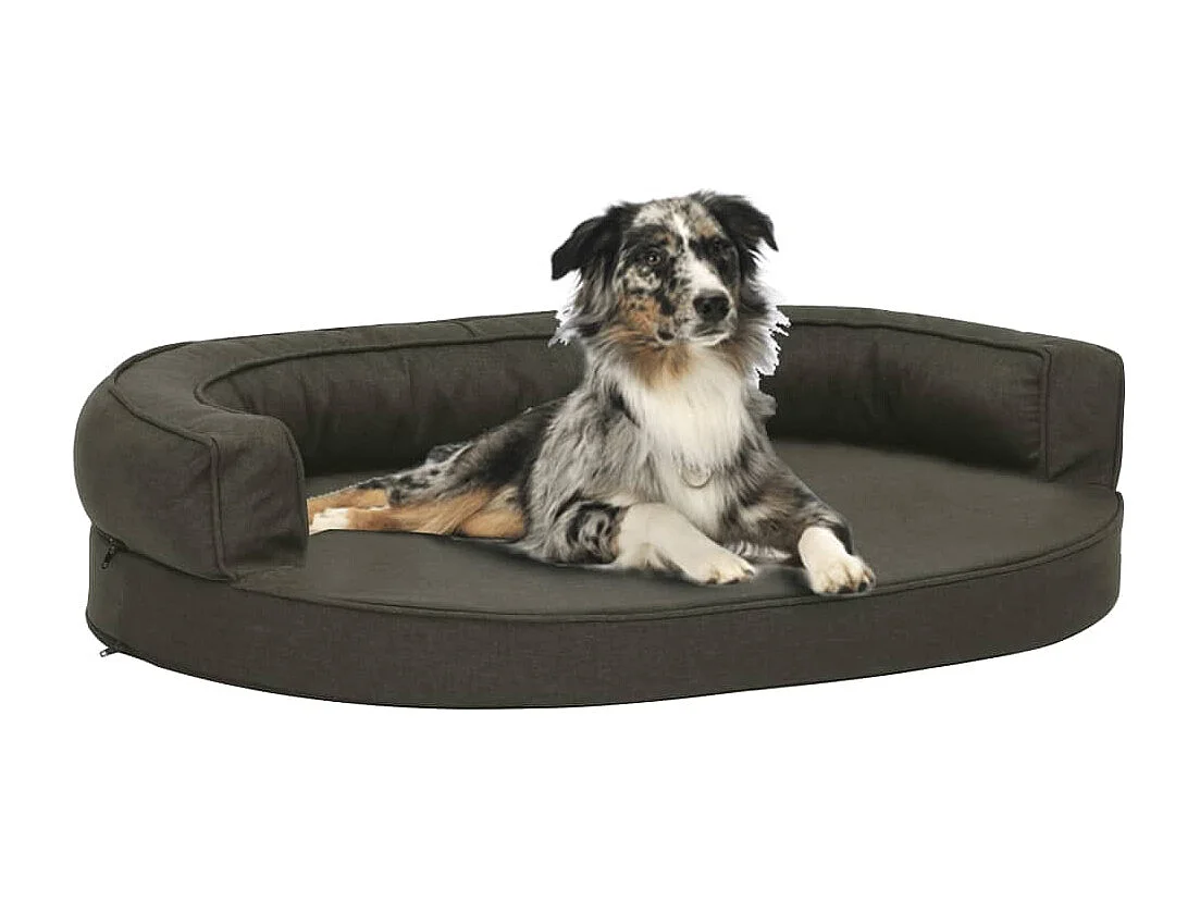 Matelas de lit ergonomique pour chien 75x53 cm Aspect de lin
