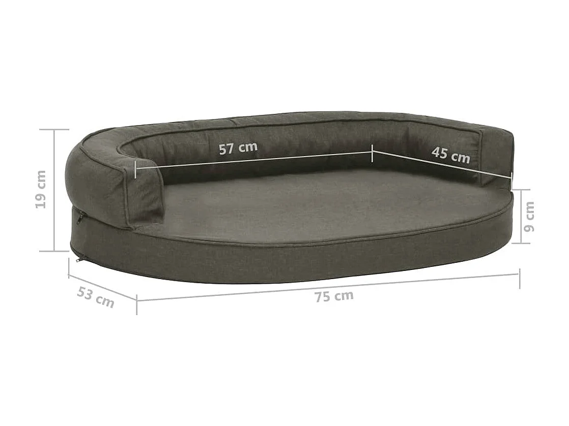 Matelas de lit ergonomique pour chien 75x53 cm Aspect de lin