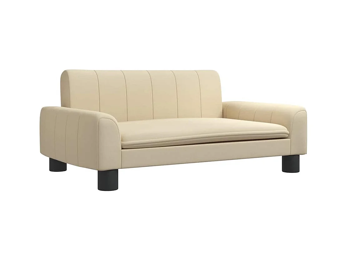 Cama para cães 70x45x30 cm tecido cor creme