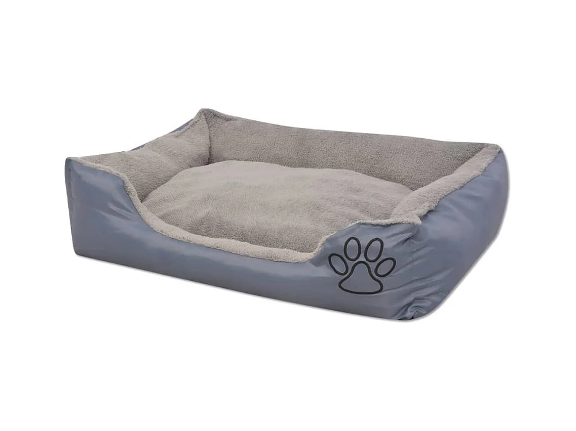 Cama para perro con cojín acolchado talla XXL gris