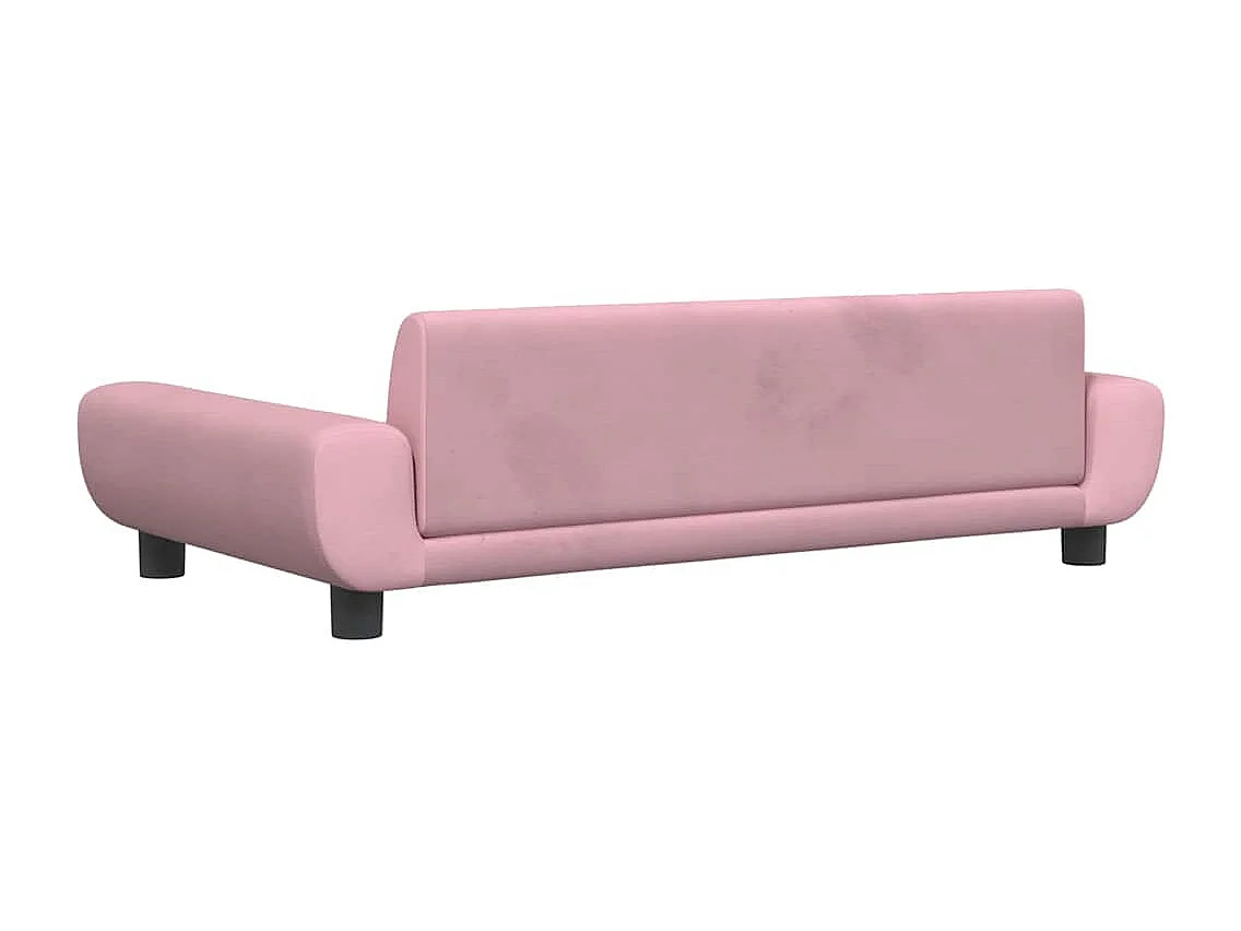 Cama para perros de terciopelo rosa 100x54x33 cm