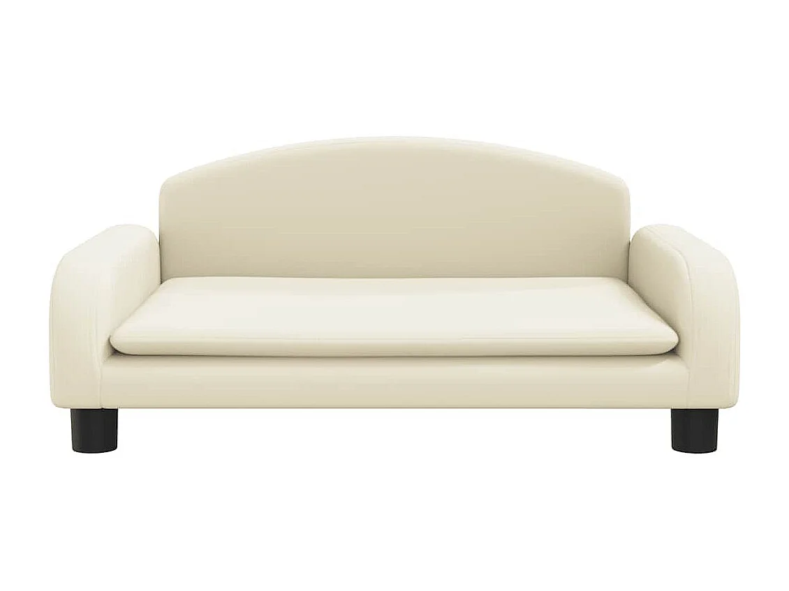 Lit pour chien crème 70x45x30 cm similicuir