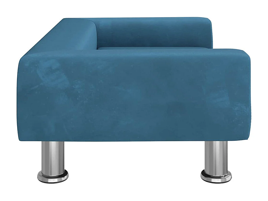 Lit pour chien bleu 70x45x26,5 cm velours