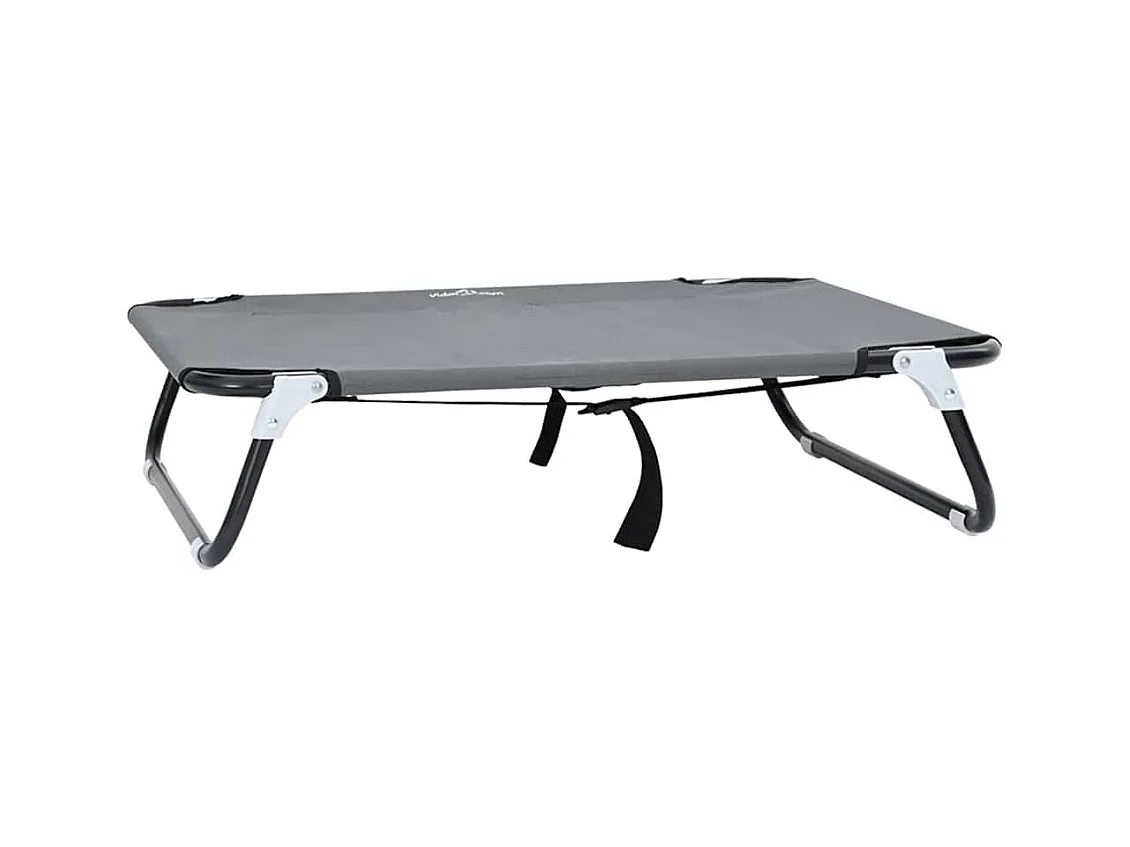 Cama para Cachorro Cinzento-claro s Tecido Oxford e Aço