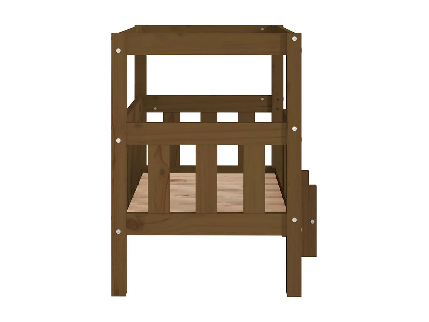 Lit pour chien Marron miel 65,5x50,5x70 cm Bois de pin solide