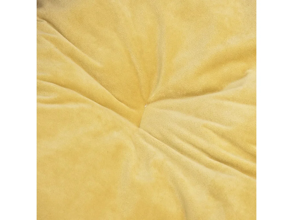 Lit pour chiens Noir et jaune 99x89x21 cm Peluche et similicuir