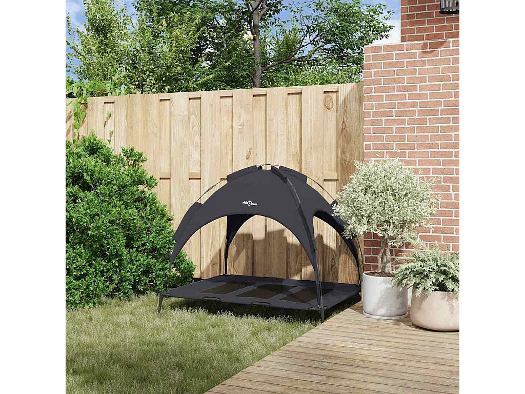 Lit pour Chien Noir xl Acier