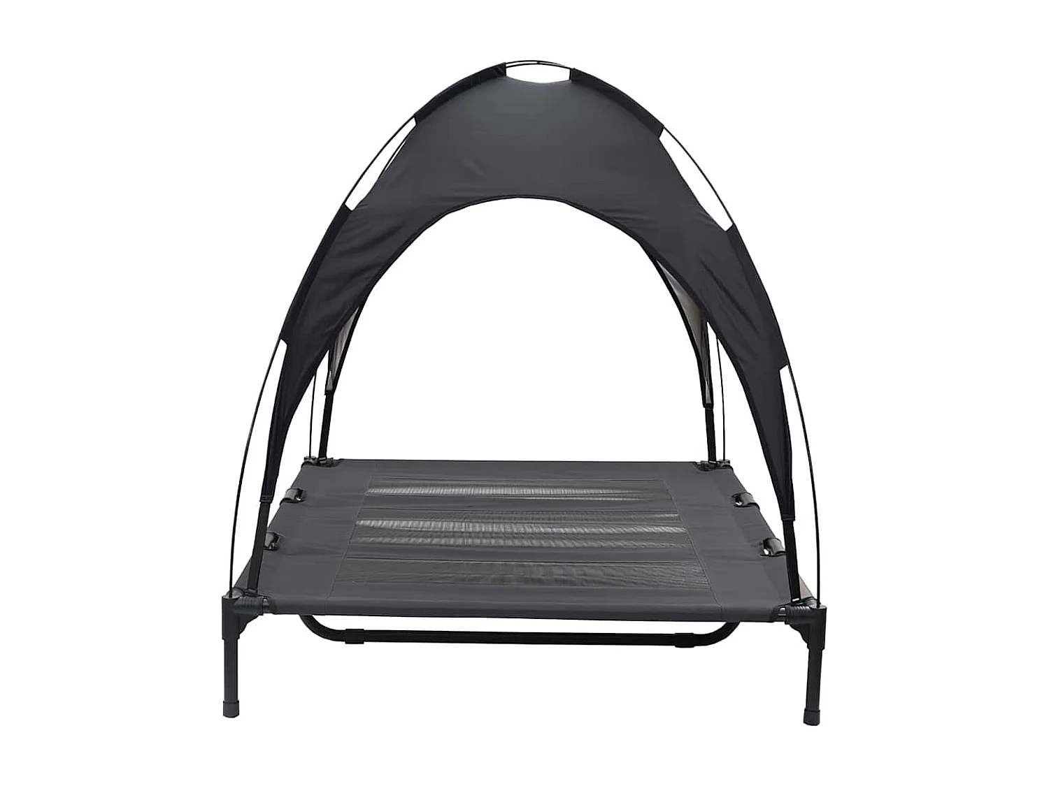 Lit pour Chien Noir xl Acier